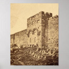 Das goldene Tor in Jerusalem Poster