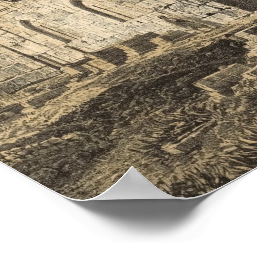 Das goldene Tor in Jerusalem Poster (Ecke)