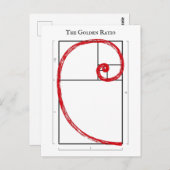 Das goldene Verhältnis - Fibonacci Spiral Postkarte (Vorne/Hinten)