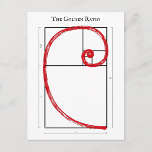 Das goldene Verhältnis - Fibonacci Spiral Postkarte