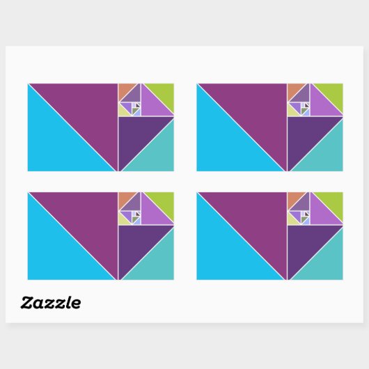 Das goldene Verhältnis Rechteckiger Aufkleber (Blatt)