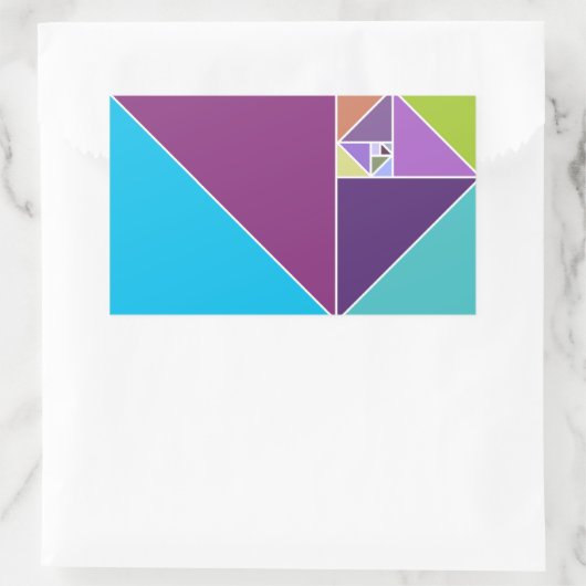 Das goldene Verhältnis Rechteckiger Aufkleber (Tasche)