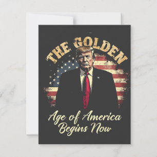 Das goldene Zeitalter Amerikas beginnt jetzt mit T Dankeskarte