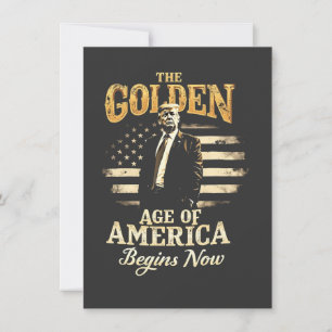 Das goldene Zeitalter Amerikas beginnt jetzt mit T Dankeskarte