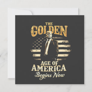Das goldene Zeitalter Amerikas beginnt jetzt mit T Feiertagskarte