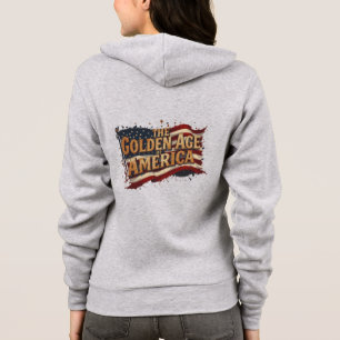 Das goldene Zeitalter Amerikas - Vintage Flagge de Hoodie