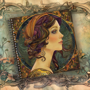 Das goldene Zeitalter der Gnade Art Nouveau Notizblock