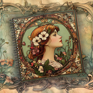 Das goldene Zeitalter der Grace Art Nouveau Notizblock