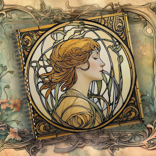 Das goldene Zeitalter der Grace Art Nouveau Notizblock