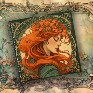 Das goldene Zeitalter der Grace Art Nouveau Notizblock
