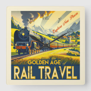 Das goldene Zeitalter - grenzt an Quadratische Wanduhr