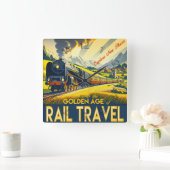 Das goldene Zeitalter Quadratische Wanduhr (Zuhause)