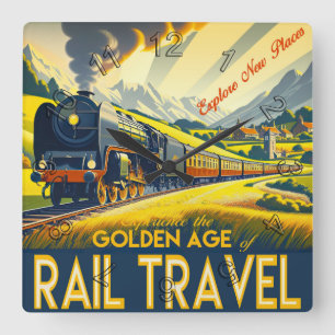 Das goldene Zeitalter Quadratische Wanduhr