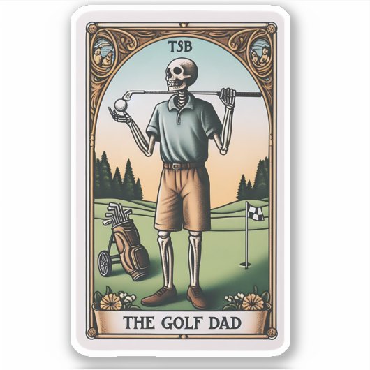 Das Golf Papa-Tarot Aufkleber (Vorderseite)