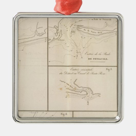 Das Golf von Mexiko Silbernes Ornament (Vorne)