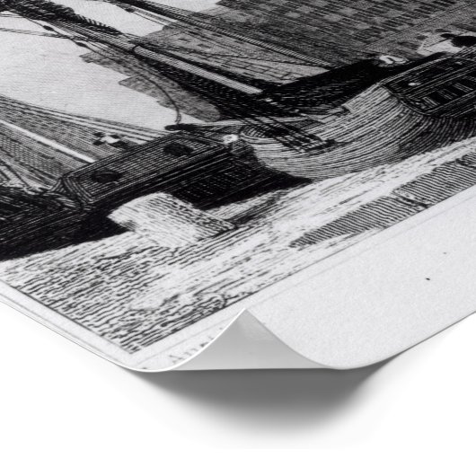 Das Goree Warehouse, George's Dock, Liverpool Poster (Ecke)