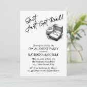 Das Got echt! Elegante Engagement-Partei Einladung (Stehend Vorderseite)