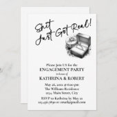 Das Got echt! Elegante Engagement-Partei Einladung (Vorne/Hinten)