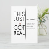 Das Got echt | Funny Save the Date (Stehend Vorderseite)