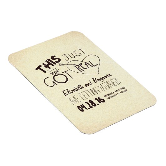 das got echt Save the Date Magnet (Rechte Seite)