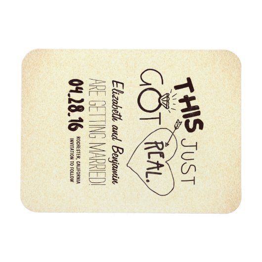 das got echt Save the Date Magnet (Horizontal)