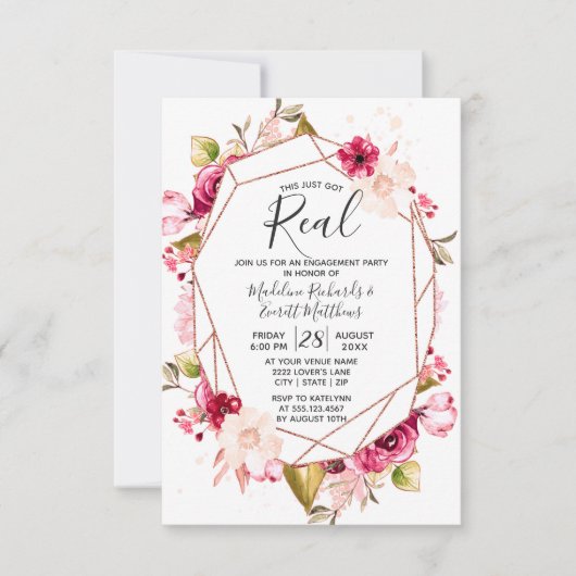 Das Got einfach echte Engagement Party Einladungen (Vorderseite)