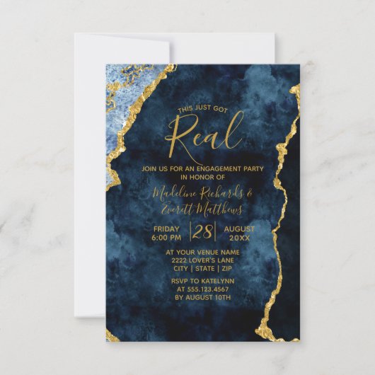 Das Got einfach echte Engagement Party Einladungen (Vorderseite)