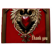 Das gotische Herz von Feuer und Gold. Große Geschenktüte (Vorderseite)