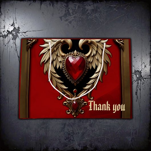 Das gotische Herz von Feuer und Gold. Große Geschenktüte