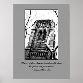 Das gotische Plakat "Der Glockenturm"