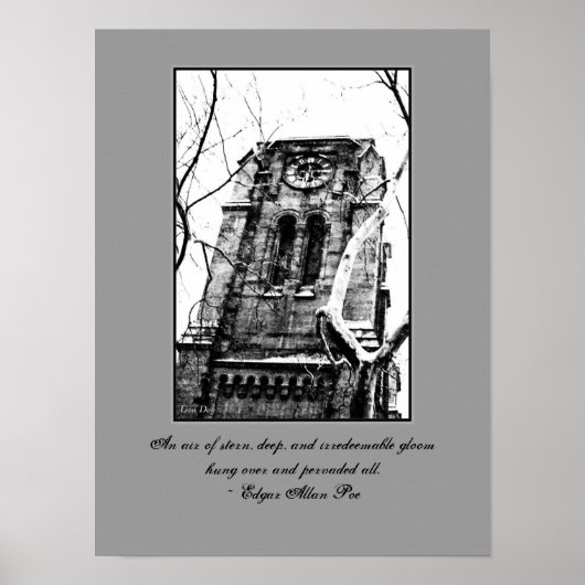 Das gotische Plakat "Der Glockenturm" (Vorne)