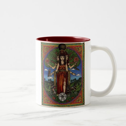 das Göttin hecate (Bild und synbols) 001 t, g… Zweifarbige Tasse (Rechts)