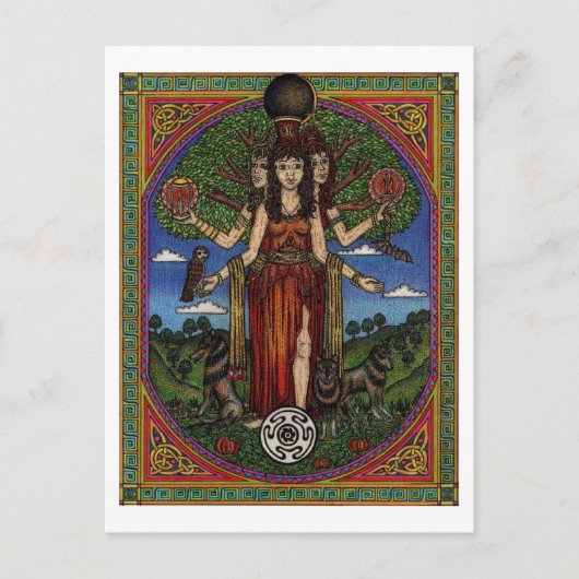 das Göttin hecate (Bild und synbols) 001 t, Postkarte (Vorderseite)
