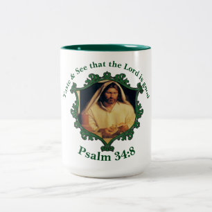 Das göttliche Abendmahl: Brotbrechen mit Jesus Zweifarbige Tasse