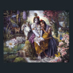 Das göttliche, allattraktive Paar Poster<br><div class="desc">Dies ist eines der bekanntesten und geliebtesten Gemälde von Radha und Krishna in einem schönen Porträt von dem schönen transzendentalen Künstler Vishnudas gemalt. Passen Sie es an: Größe des Posters,  Rahmen,  Papierart,  Leinwand usw.</div>