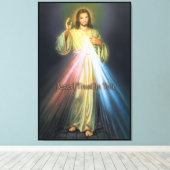 Das göttliche Barmherzigkeit-Leinwand-Devotional I Leinwanddruck (Insitu (Holzboden))