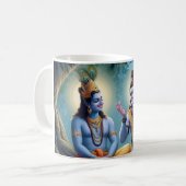 Das göttliche Duo: Mahadev und Shrikrishna Masterp Kaffeetasse (Vorderseite Links)