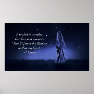 Das Göttliche in meinem spirituellen Zitat Poster