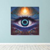 Das göttliche Licht über dem spirituellen Dritten Leinwanddruck (Insitu (Holzboden))