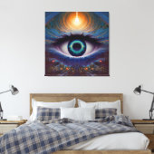 Das göttliche Licht über dem spirituellen Dritten Leinwanddruck (Insitu (Schlafzimmer))