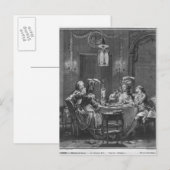 Das Gourmet-Abendessen Postkarte (Vorne/Hinten)