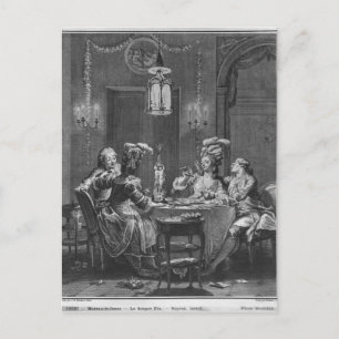 Das Gourmet-Abendessen Postkarte