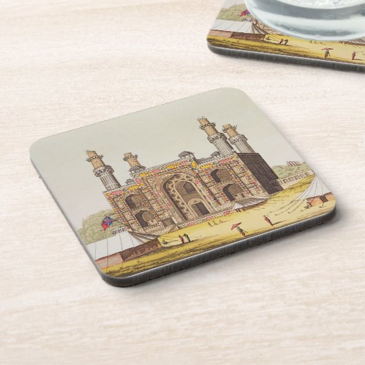 Das Grab des Mughal Kaisers Akbar, von 'Le Lattich Untersetzer (Linke Seite)