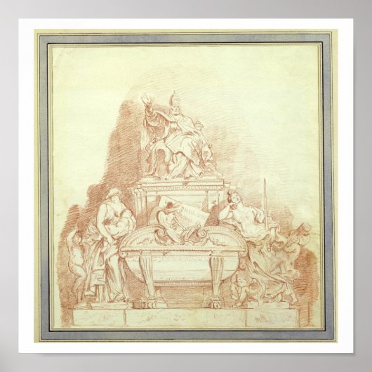 Das Grab des Papstes Urban VIII (1568-1644) von Gi Poster (Vorne)