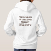 Das Grab ist leer – Auferstehung Bibelvers Design Hoodie (Rückseite)