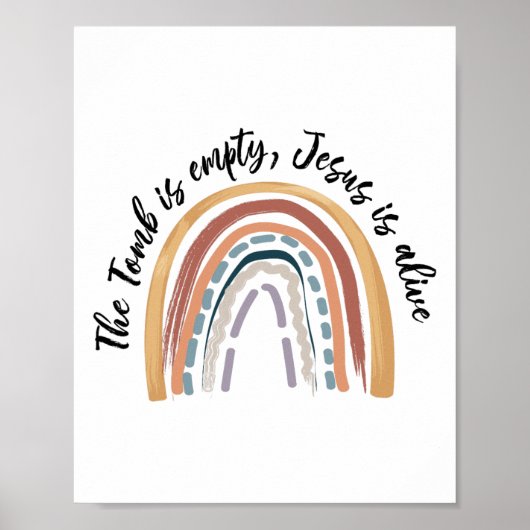 Das Grab ist leer Jesus ist lebendig, er ist gefan Poster (Vorne)