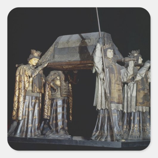 Das Grab von Christoph Kolumbus Quadratischer Aufkleber (Vorderseite)