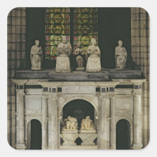 Das Grab von Francois I. und Claude von Frankreich Quadratischer Aufkleber