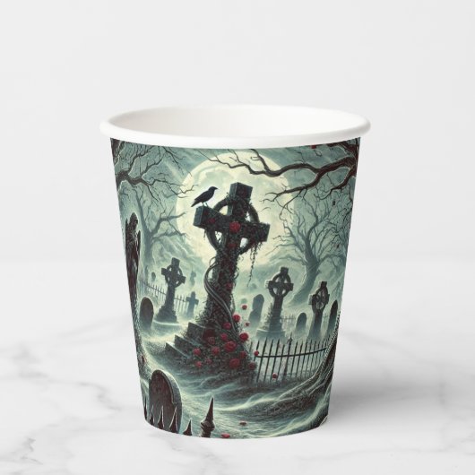 Das Grabmal der stillschweigenden Tasse Pappbecher (Vorderseite)