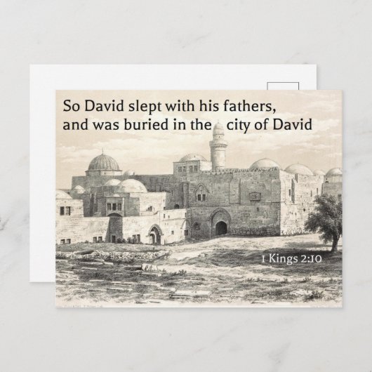 Das Grabmal von König David im Berg Zion in Jerusa Postkarte (Vorne/Hinten)